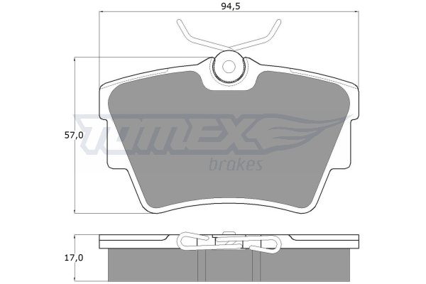 TOMEX BRAKES stabdžių trinkelių rinkinys, diskinis stabdys TX 13-09